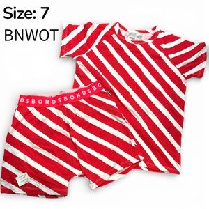 Red and White Striped Pajama Set Bonds